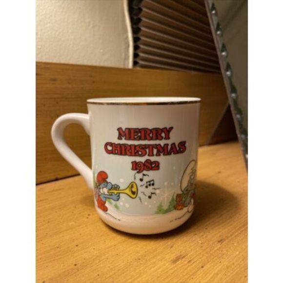 Vintage | Dining | Smurfs Coffee Mug Cup Merry Christmas 982 Papa Smurf The  Smurf Carolers | Poshmark